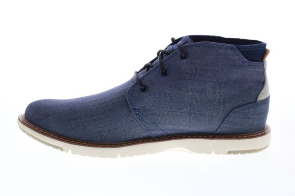 Toms Navi 10014371 Mens Blue Canvas Lace Up Chukkas Boots Online now - Image 5