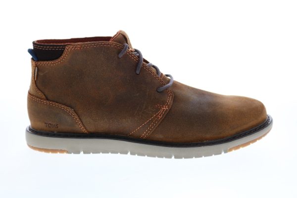 Toms Navi 10014368 Mens Brown Leather Lace Up Chukkas Boots Online