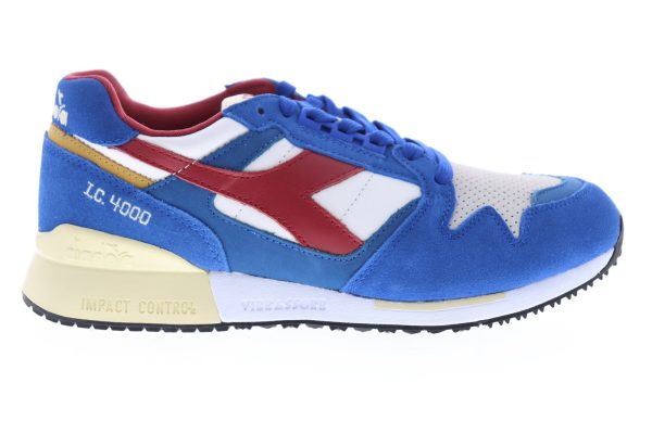 Diadora I.C. 4000 Premium 170945-C6642 Mens Blue Suede Lifestyle Sneakers Shoes Online