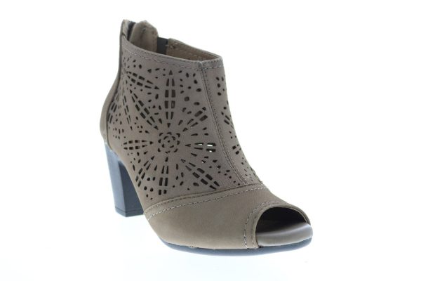 Earth Origins Shaye Womens Brown Leather Zipper Ankle & Booties Boots Fashion - Image 2