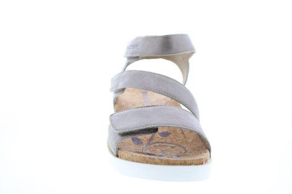 Romika Hollywood 04 Quarter Womens Gray Leather Strap Flats Shoes Online - Image 3