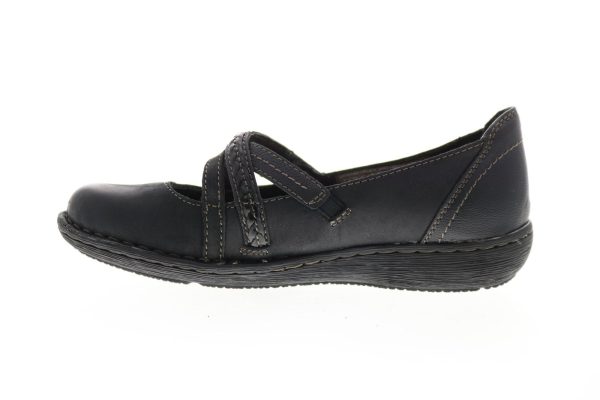 Earth Origins Tamara Toriana Womens Black Nubuck Strap Mary Jane Flats Shoes Online Hot Sale - Image 5