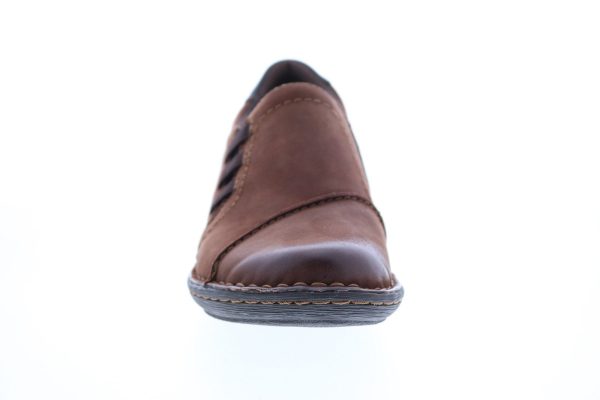 Earth Origins Tamara Teri Womens Brown Leather Slip On Loafer Flats Shoes Online - Image 3
