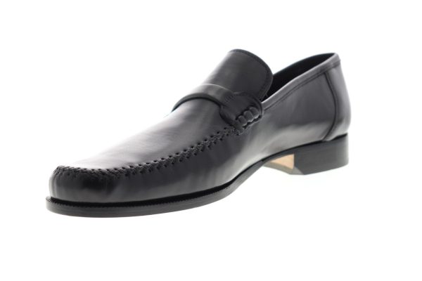 Bruno Magli Porro 2 BM600314 Mens Black Leather Low Top Casual Loafers Shoes on Sale - Image 4