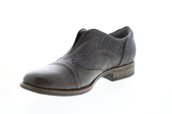 Earth Avani 2 Banyan Womens Brown Leather Slip On Oxford Flats Shoes Online Sale - Image 4