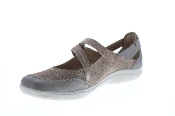 Earth Origins Tova Womens Brown Suede Slip On Mary Jane Flats Shoes Online Sale - Image 4