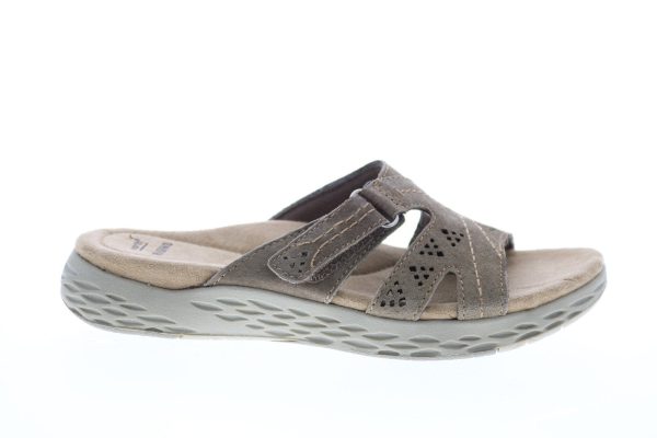 Earth Origins Westfield Waverly Womens Brown Suede Strap Sandals Shoes Online Sale