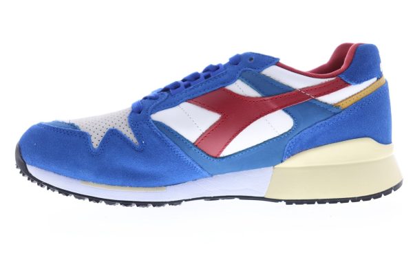 Diadora I.C. 4000 Premium 170945-C6642 Mens Blue Suede Lifestyle Sneakers Shoes Online - Image 5