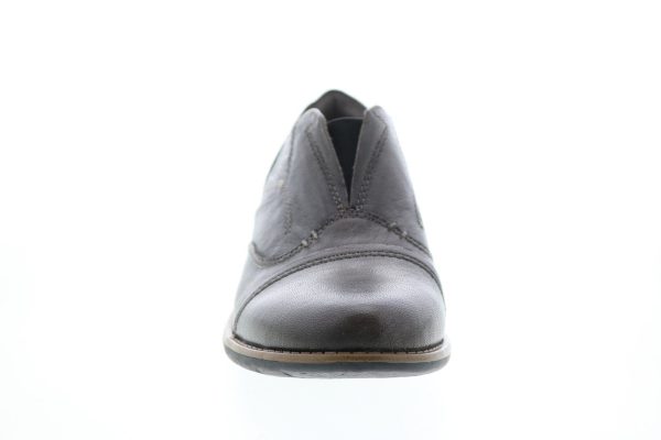 Earth Avani 2 Banyan Womens Brown Leather Slip On Oxford Flats Shoes Online Sale - Image 3