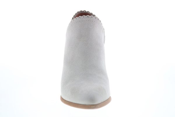 Frye Reed Scallop Shootie 71567 Womens White Suede Ankle & Booties Boots Online - Image 3
