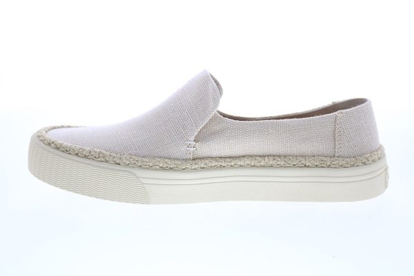Toms Sunset 10011801 Womens Beige Canvas Slip On Lifestyle Sneakers Shoes Discount - Image 5