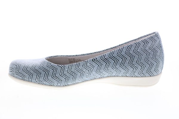 Earth Alder Astoria Suede Womens Blue Suede Slip On Ballet Flats Shoes Supply - Image 5