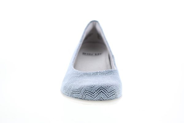 Earth Alder Astoria Suede Womens Blue Suede Slip On Ballet Flats Shoes Supply - Image 3