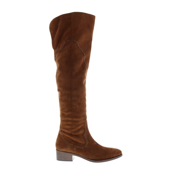 Frye Ray Grommet Otk 75890 Womens Brown Suede Zipper Casual Dress Boots on Sale