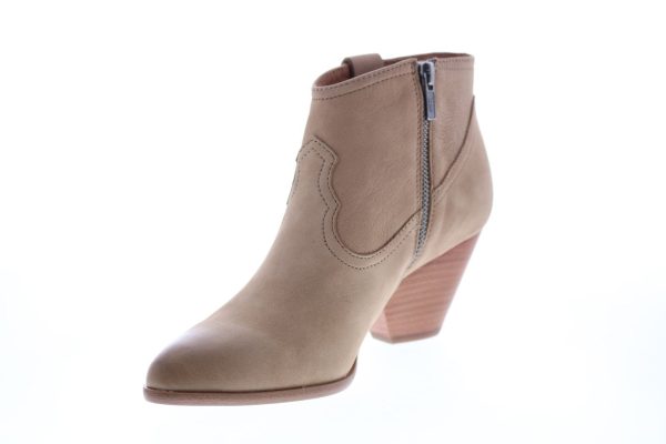 Frye Reina Bootie 79258 Womens Brown Nubuck Slip On Ankle & Booties Boots For Sale - Image 4