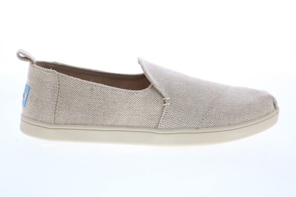 Toms Desconstructed Alpargata 10010887 Womens Beige Canvas Loafer Flats Shoes Fashion