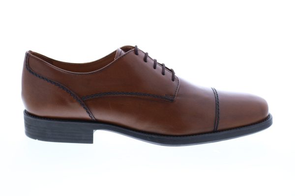 Geox U Federico A Mens Brown Leather Oxfords & Lace Ups Cap Toe Shoes Online Hot Sale