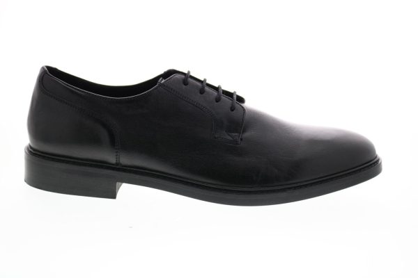 Geox U Curtwain B Mens Black Leather Oxfords & Lace Ups Plain Toe Shoes Online Sale