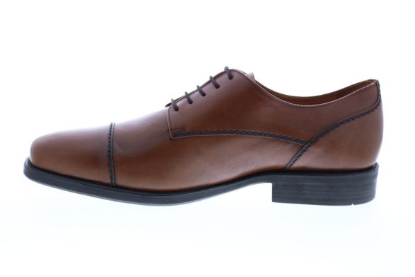 Geox U Federico A Mens Brown Leather Oxfords & Lace Ups Cap Toe Shoes Online Hot Sale - Image 5