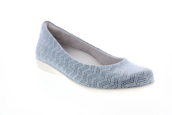 Earth Alder Astoria Suede Womens Blue Suede Slip On Ballet Flats Shoes Supply - Image 2