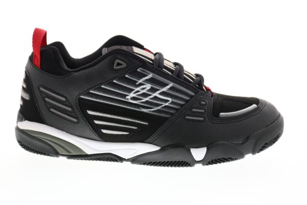 ES Omega 5101000172001 Mens Black Leather Skate Sneakers Shoes Cheap