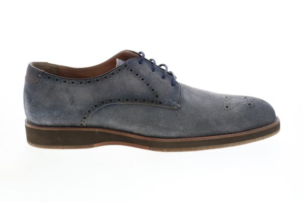 Robert Graham Welles RG5293C Mens Gray Oxfords & Lace Ups Plain Toe Shoes Online Sale