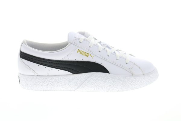 Puma Love 37210408 Womens White Leather Lace Up Lifestyle Sneakers Shoes For Discount