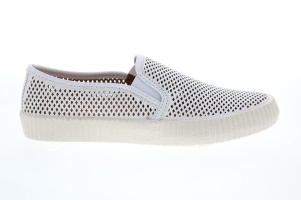 Frye Camille Perf Slip 71278 Womens White Leather Lifestyle Sneakers Shoes Online now