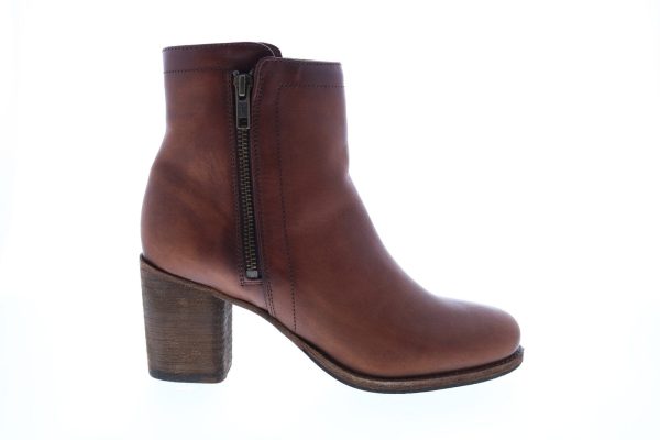 Frye Addie Double Zip 79830 Womens Brown Leather Ankle & Booties Boots Online Hot Sale
