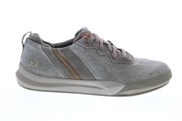 Skechers Norsen Valo 66371 Mens Gray Canvas Lifestyle Sneakers Shoes Supply