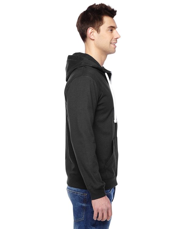 Fruit of the Loom Sofspun 100% Cotton Full-Zip Hoodie | Black Fashion - Image 3