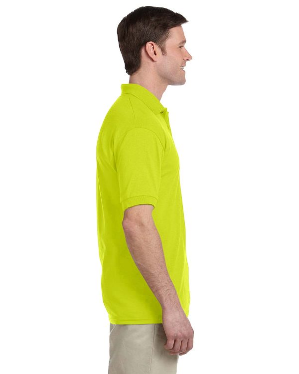 Gildan DryBlend 50 50 Jersey Knit Pocket Polo Shirt | Safety Green Online Hot Sale - Image 3