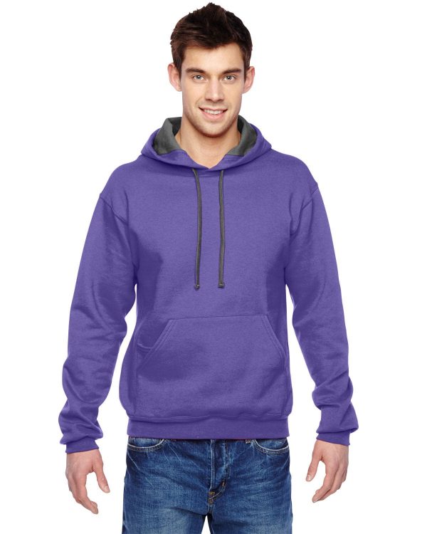 Fruit of the Loom Sofspun Hooded Sweatshirt | Purple For Cheap