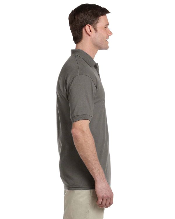 Gildan DryBlend 50 50 Jersey Knit Pocket Polo Shirt | Graphite Heather on Sale - Image 3