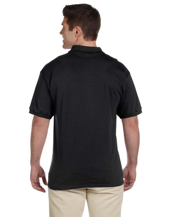Gildan Cotton Jersey Polo Shirt | Black Online Sale - Image 2