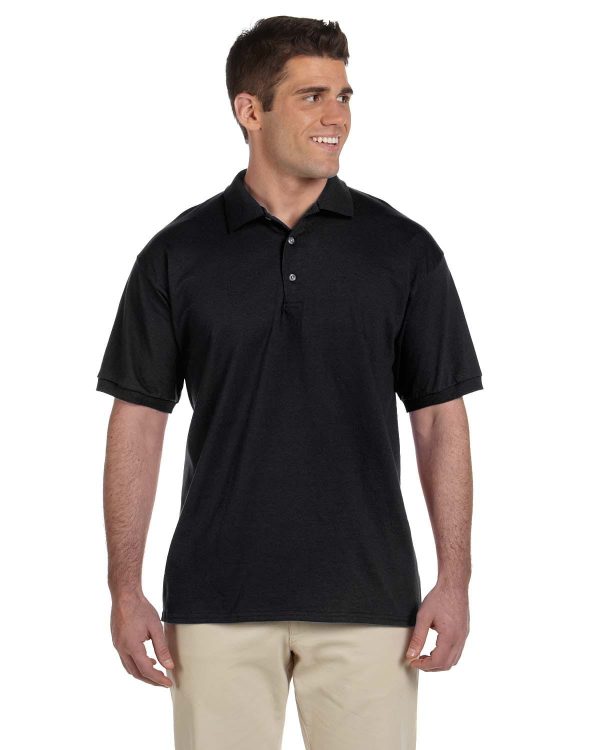Gildan Cotton Jersey Polo Shirt | Black Online Sale