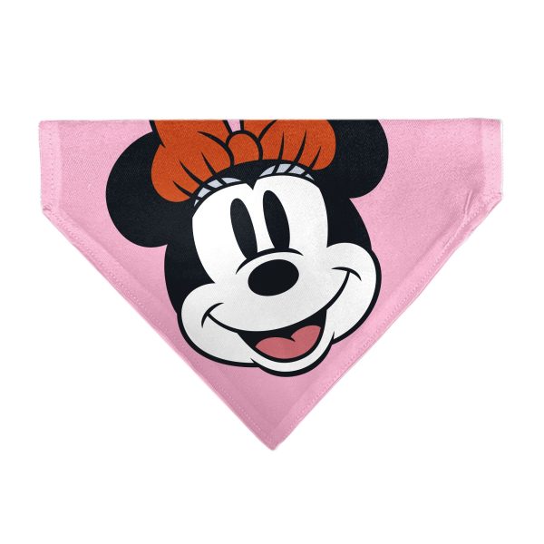 Pet Bandana - Minnie Mouse Smiling Face Close-Up Pink For Discount