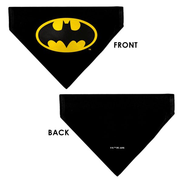 Pet Bandana - Batman Shield Logo Black Yellow For Sale - Image 3