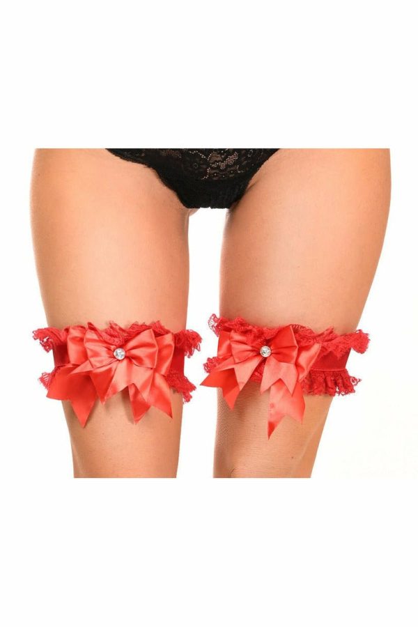 Kitten Collection Red Red Lace Garters (set of 2) Discount